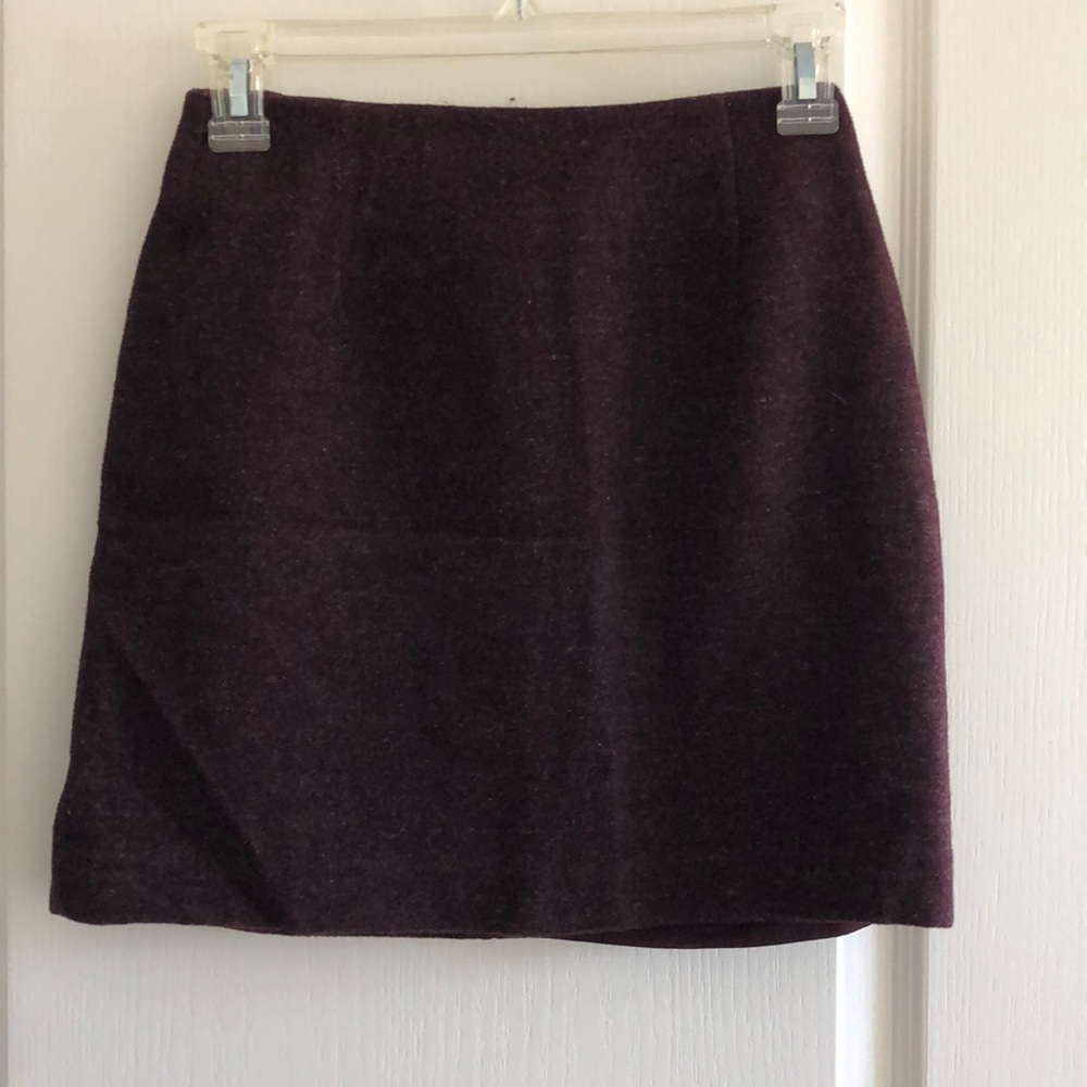Burgundy wool skirt